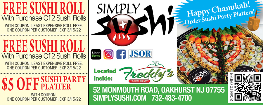 Simply Sushi Located Inside Freddy’s