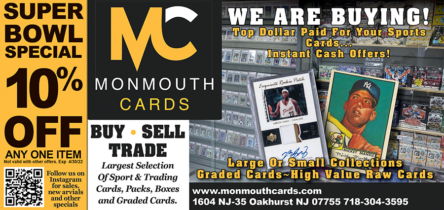 Monmouth Sports Cards & Memorabilia
