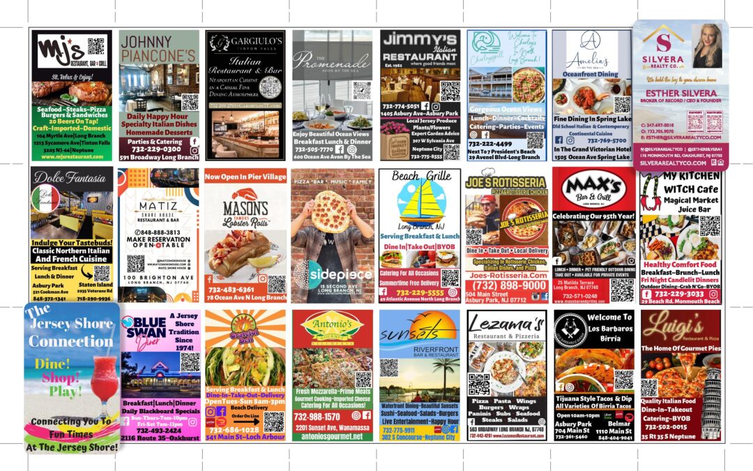Jersey Shore Connection Pocket Guide…Dine! Shop! Play! Summer 2023 – Click Here To See All Locations