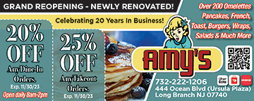 Amy’s Omelette House & Restaurant In Long Branch