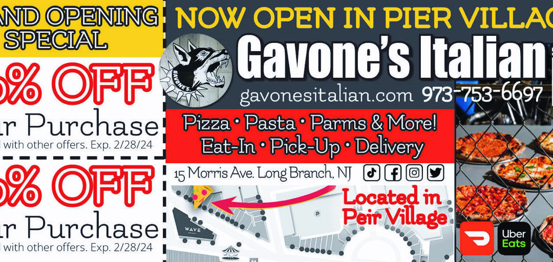 Gavone’s Italian In Pier Village…Pizza Pasta Parms & More