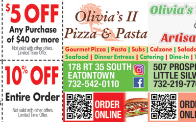 Olivia’s ll Pizza & Pasta In Eatontown & Olivia’s Trattoria In Little Silver