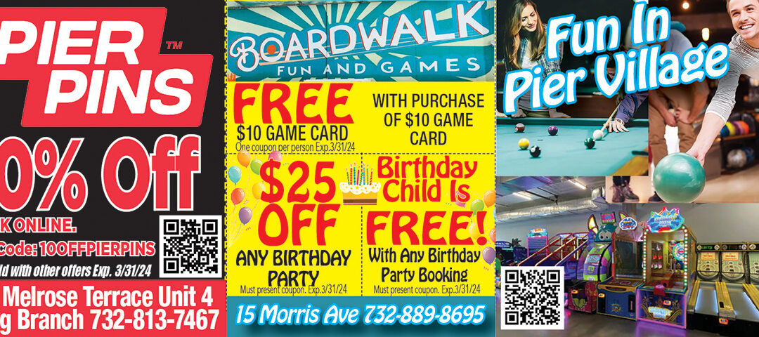 Pier Pins Bowling & Boardwalk Fun & Games Arcade In Pier Village