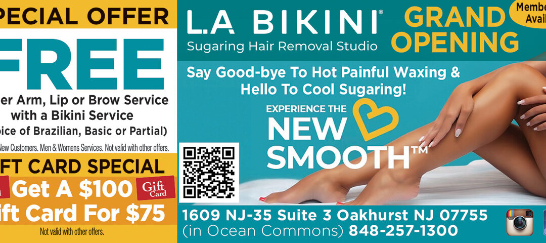 L.A. Bikini Sugaring Hair Removal Studio In Oakhurst-Why Wax When You Can Sugar-FREE Underarm, Lip or Brow Service With Bikini Service