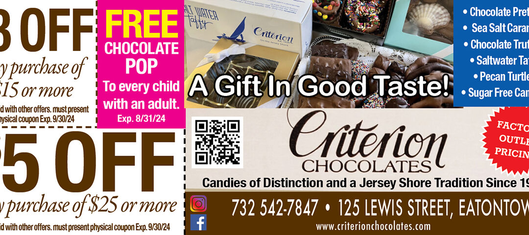 Criterion Chocolates In Eatontown- Candies Of Distinction Since 1929