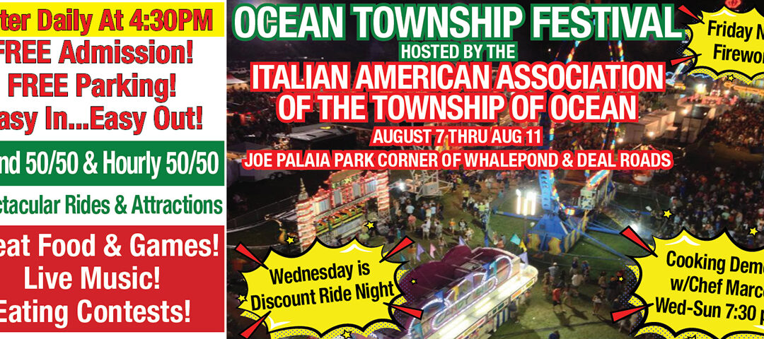 Ocean Township Festival Hosted By The Italian American Association-August7-11 2024