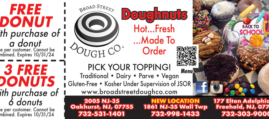 Broad Street Dough Co In Oakhurst, Freehold, Wall & Encinitas California