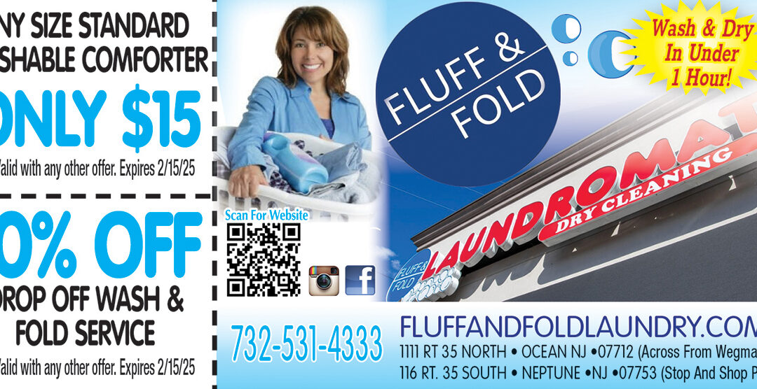 Fluff & Fold Laundromat In Ocean Township & Neptune