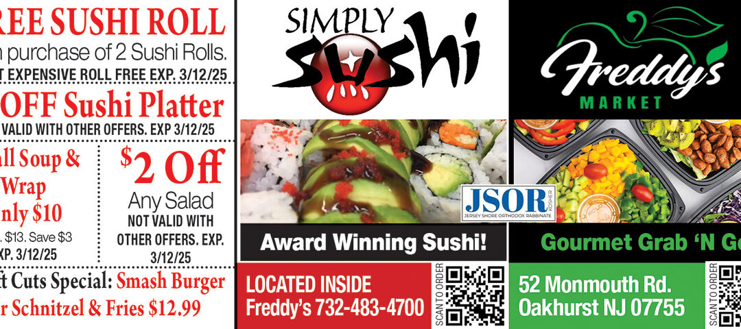 Simply Sushi Located inside Freddy’s Market Located In Oakhurst