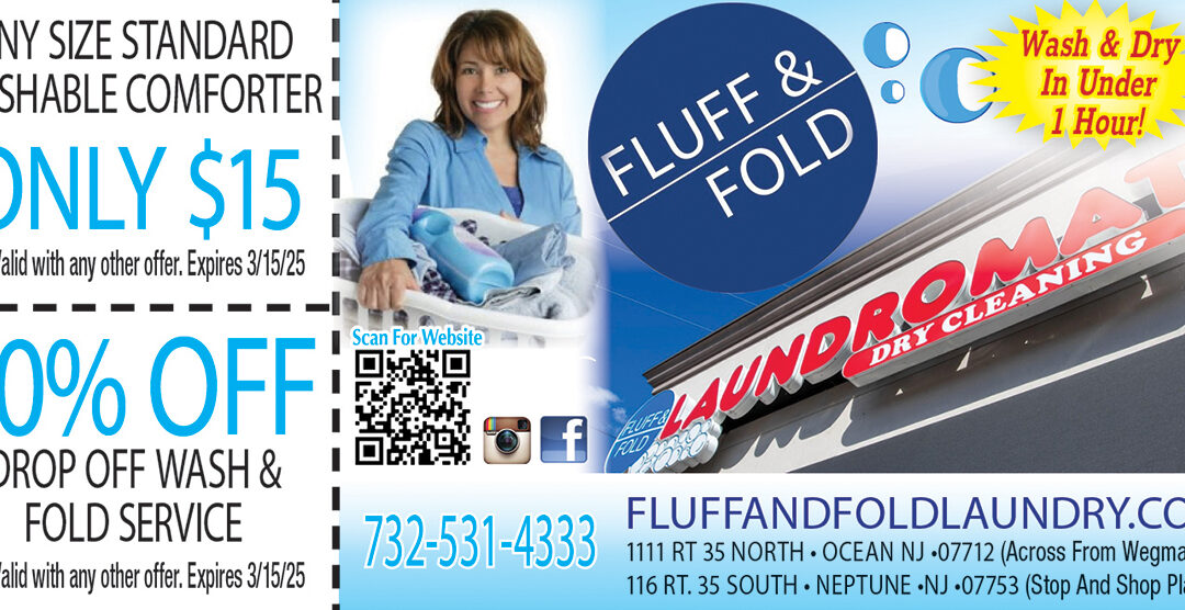 Fluff & Fold Laundromat & Dry Cleaning In Ocean Twp & Neptune