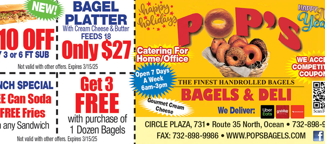 POP’S  Hand Rolled Bagels & Deli In Ocean Township