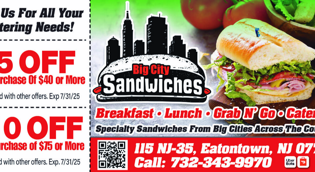Big City Sandwiches In Eatontown-Specialty Sandwiches From Big Cities
