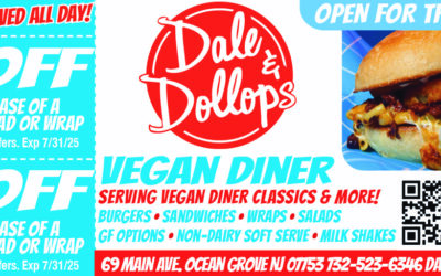Dale & Dollops Vegan Diner In Ocean Grove- Open For The Season