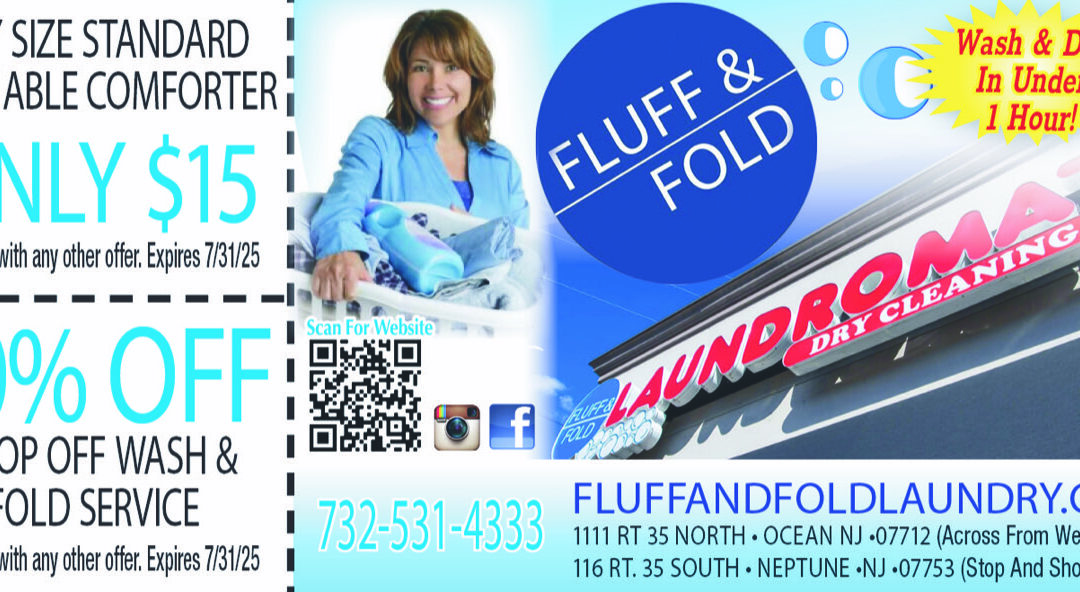 Fluff & Fold Laundromat & Dry Cleaning In Ocean & Neptune