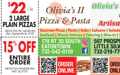 Olivia’s Pasta & Pizza II In Eatontown & Olivia’s Trattoria In Little Silver