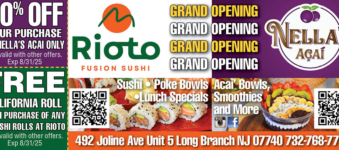Rioto Fusion Sushi & Nella’s Acai Bowls & Smoothies