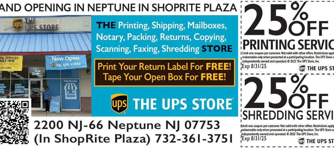 The UPS Store Located In ShopRite Plaza In Neptune