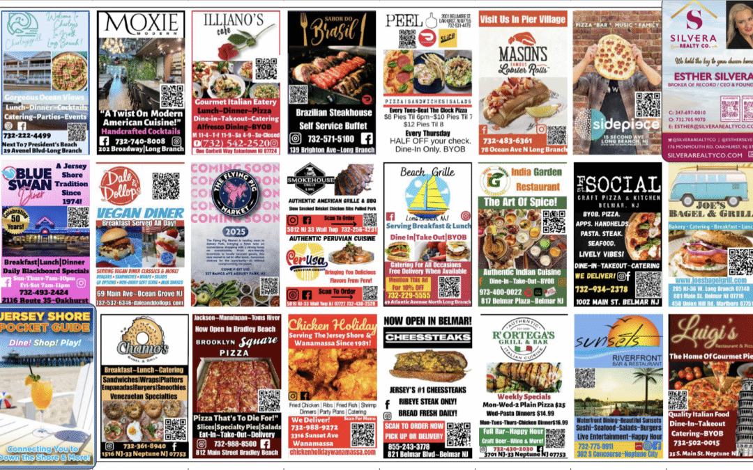 2025 Jersey Shore Pocket Guide Dine! Shop! Play!Click Here To See All Locations