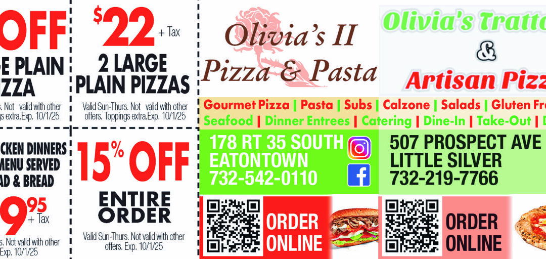 Olivia’s II Pizza & Pasta/Olivia’s Trattoria In Little Silver