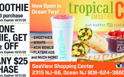 Tropical Smoothie Cafe Serving Smoothies, Wraps, Acai Bowls, Flatbreads In Ocean & More
