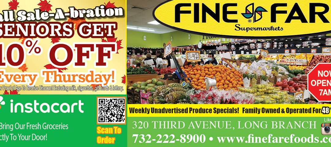 Fine Fare Supermarket In Long Branch-Seniors Get 10% Off Every Thursday