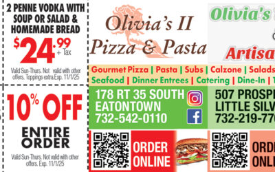 Olivia’s ll Pizza & Pasta In Eatontown & Olivia’s Trattoria In Little Silver