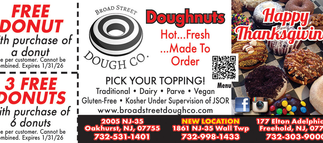 Broad Street Dough Co Made To Order Donuts In Oakhurst, Freehold & Wall Twp
