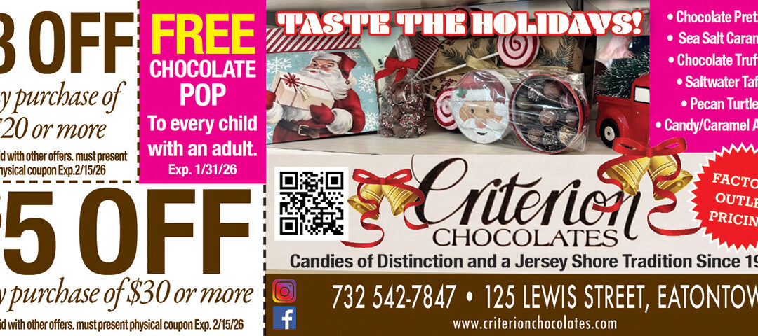 Criterion Chocolates & Factory Outlet In Eatontown…A Jersey Shore Tradition Since 1929