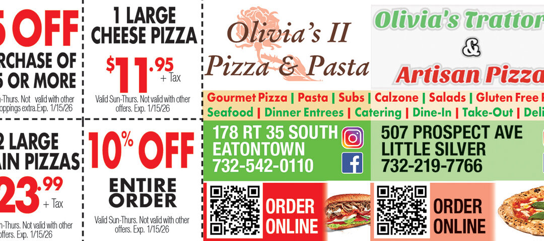 Olivia’s II Pizza & Pasta In Eatontown/Olivia’s Trattoria In Little Silver