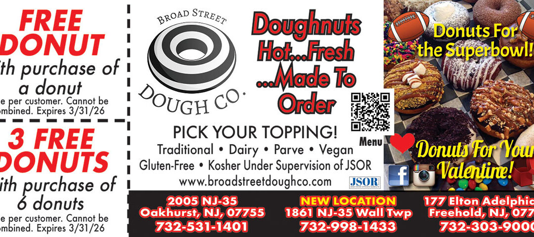 Broad Street Dough Co In Oakhurst, Freehold, Wall-Serving Doughnuts Made To Order