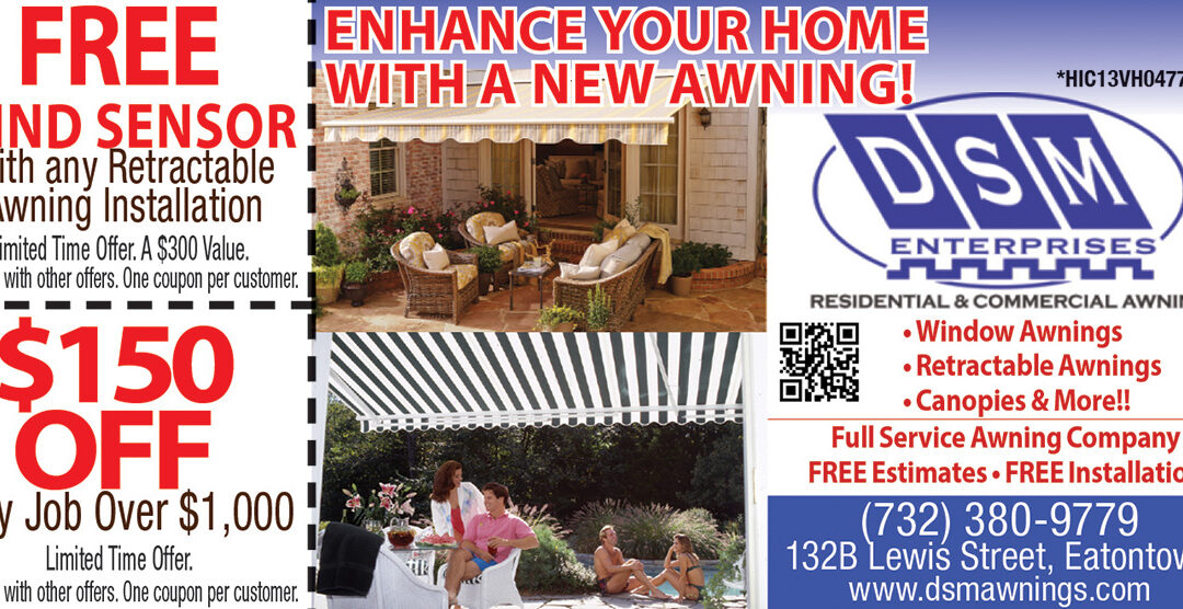 DSM Window Awnings-Retractable Awnings-Canopies In Eatontown