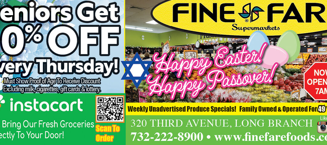 Fine Fare Supermarket In Long Branch-Now Offering Instacart