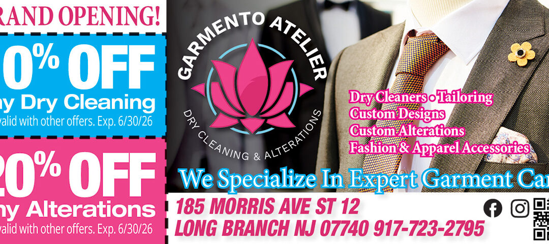 Grand Opening Garmento Atelier Dry Cleaning & Alterations In Long Branch