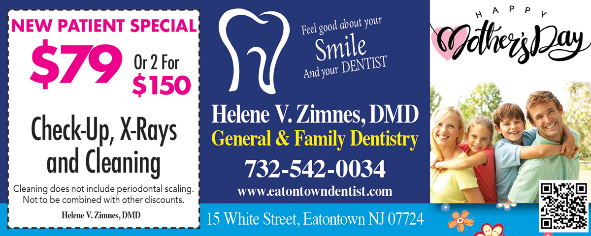 Dr. Helene Zimnes DDS General and Family Dentistry coupon for dental services in Eatontown