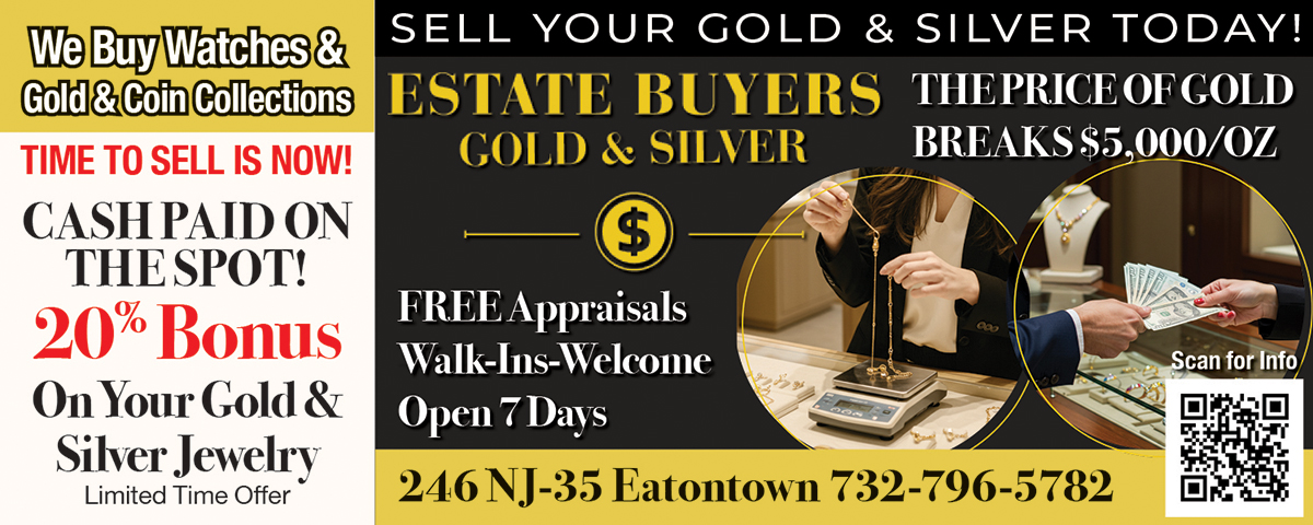 Estate Buyers Gold and Silver coupon for jewelry and precious metal buying services in Eatontown