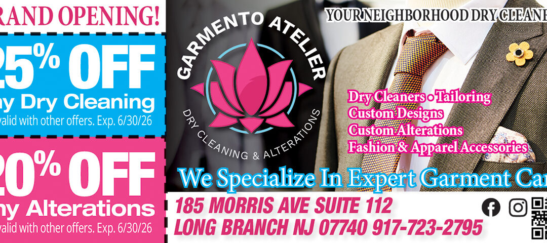 Garmento Atelier Dry Cleaner & Alterations In Long Branch-Your Neighborhood Dry Cleaners