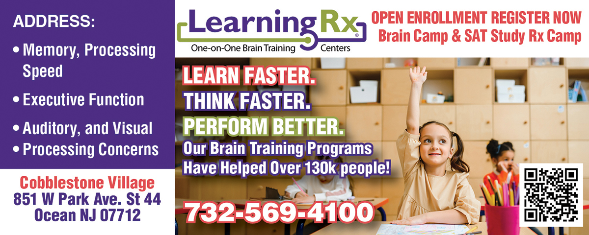 Learning Rx One-on-One Brain Training Center coupon for cognitive skills training in Ocean Township NJ