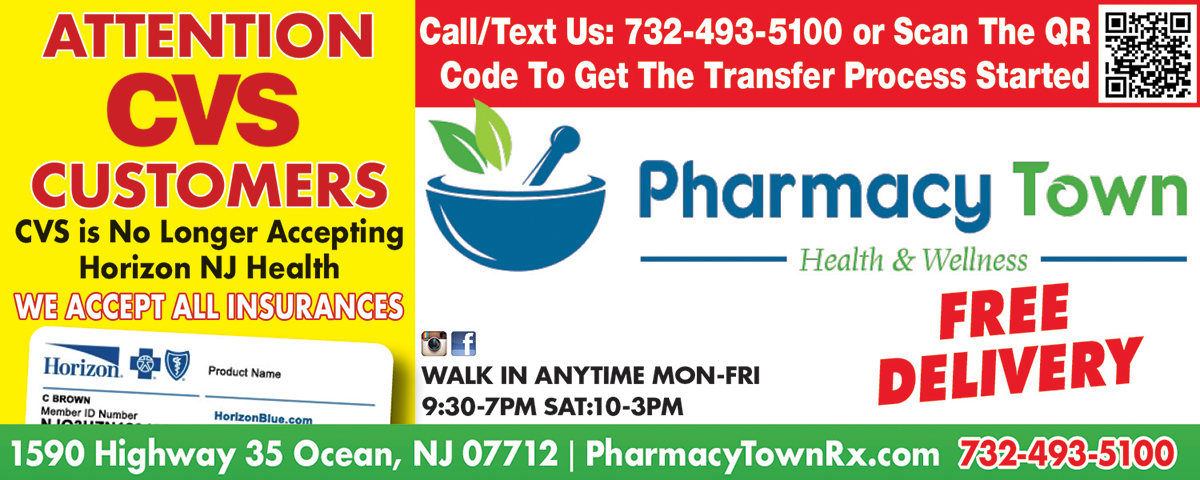 Pharmacy Town in Ocean NJ providing Horizon NJ Health Insurance assistance to customers