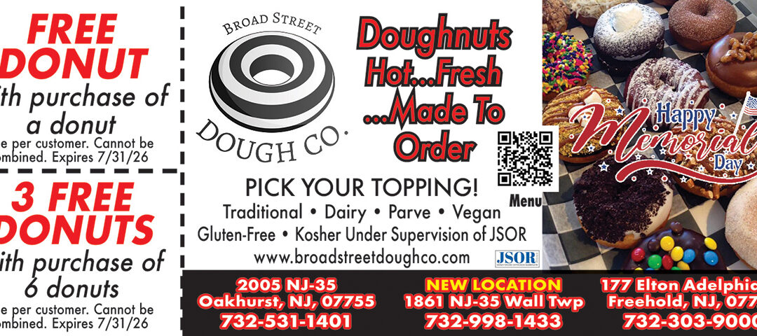 Broad Street Dough Co-Made To Order Doughnuts In Oakhurst Wall Twp, Freehold