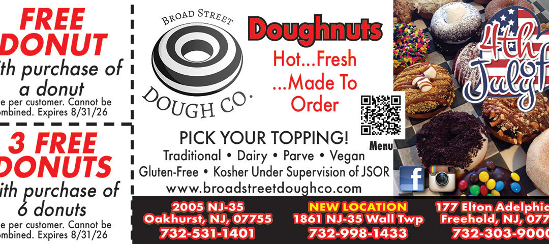 Broad Street Dough Co Donuts In Oakhurst, Freehold & Wall Twp.