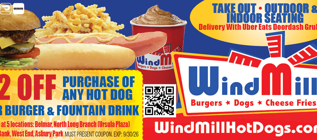 Windmill Restaurants In North Long Branch, West End, Red Bank, Belmar & Asbury Park