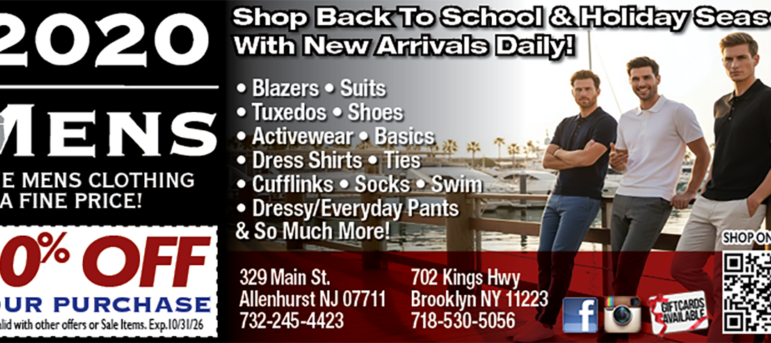 2020 Mens -Fine Mens Clothing At A Fine Price In Allenhurst & Brooklyn