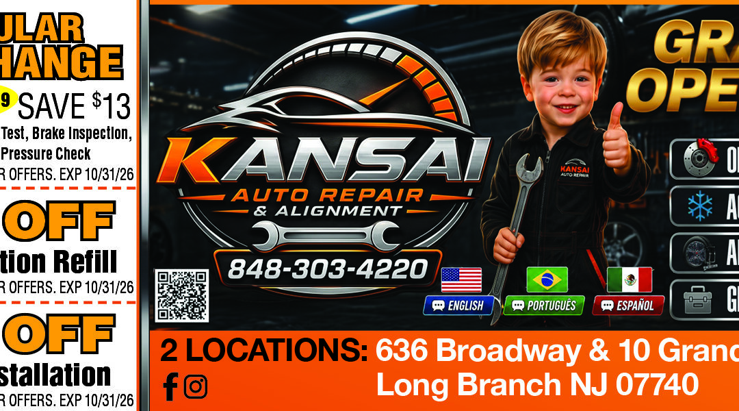 Grand Opening Kansai Auto Repair In Long Branch-Home Of The Oil Change Special