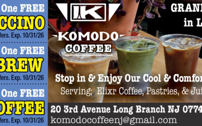 Grand Opening Of Komodo Coffee In Long Branch-Cappuccino-Cold Brew-Drip Coffee & More