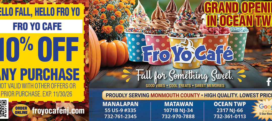 Grand Opening of Fro Yo Cafe Frozen Yogurt In Ocean Twp, Aberdeen & Manalapan