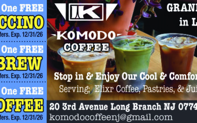 Now Open In Long Branch-Komodo Coffee-BOGO Coupons